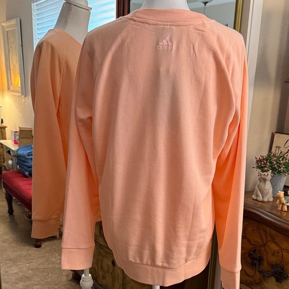 Adidas Women's Light Pink Sweatshirt XL - Picture 4 of 9